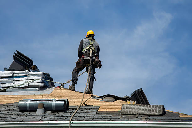 Professional Roofing technician working in Glen Oaks, NY